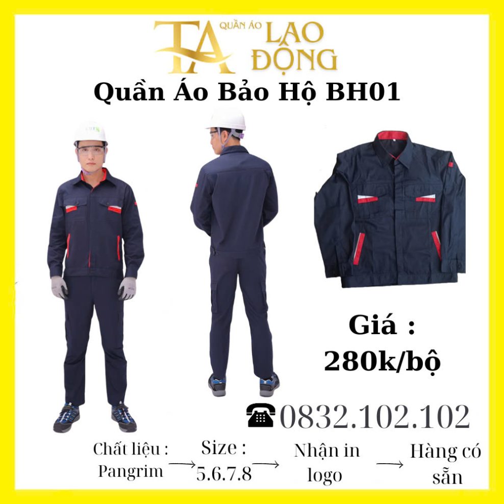 Quần áo bảo hộ BH01 màu đen