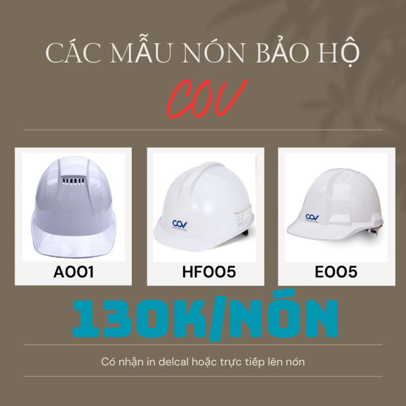 Bảng giá và kiểu dáng các mẫu nón COV