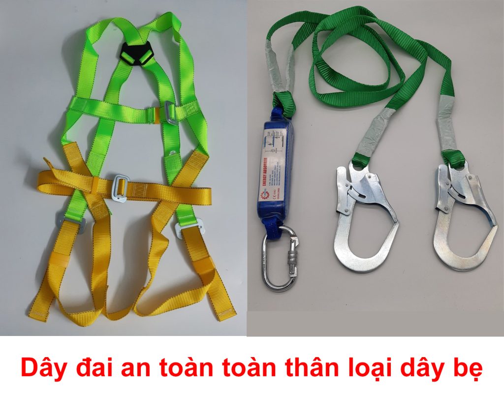 dây đai an toàn toàn thân loại 1 dây bẹ 2 móc sắt