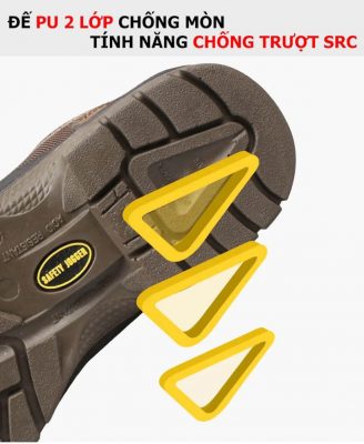 Đế PU 2 lớp chống mòn và trơn trượt cực khủng