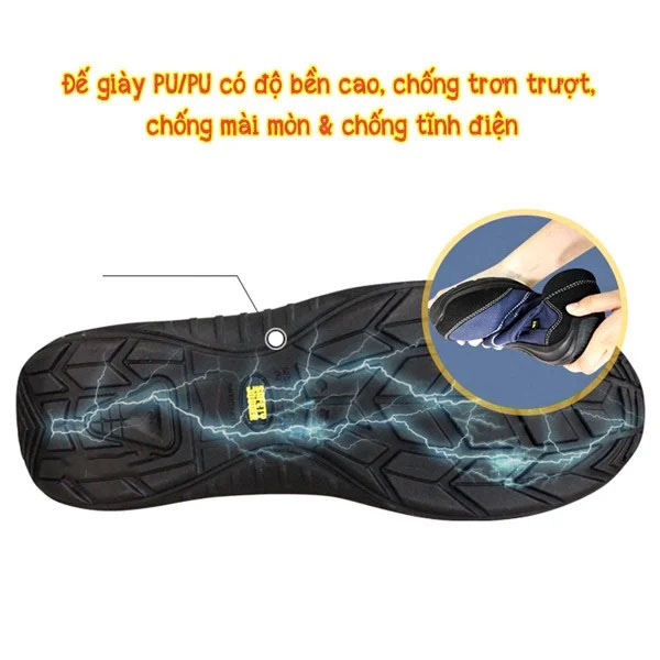 Đế giày chống tĩnh điện, kèm tính năng uốn dẽo vẫn không sao