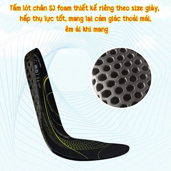 Miếng lót hấp thụ lực tốt giúp thoải mái khi mang