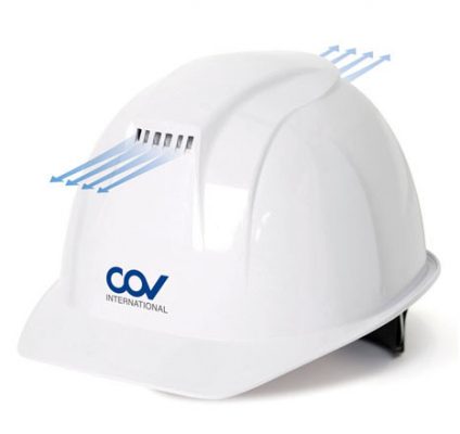 nón bảo hộ COV có lỗ thoáng khí