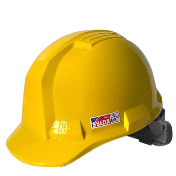 mũ bảo hộ SSEDA màu vàng mặt vuông
