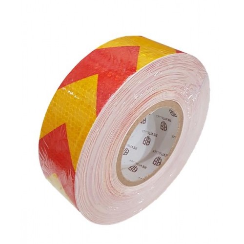 băng keo phản quang tổ ong vàng mũi tên đỏ